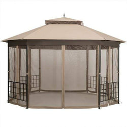 Starwood Rack Canopies & Gazebos 10’x 12’ Octagonal Patio Gazebo-Brown